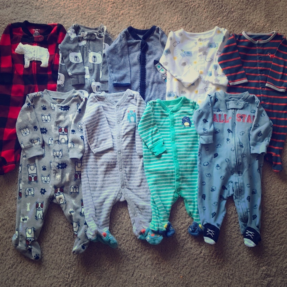 Baby boys footed pajamas 3 months